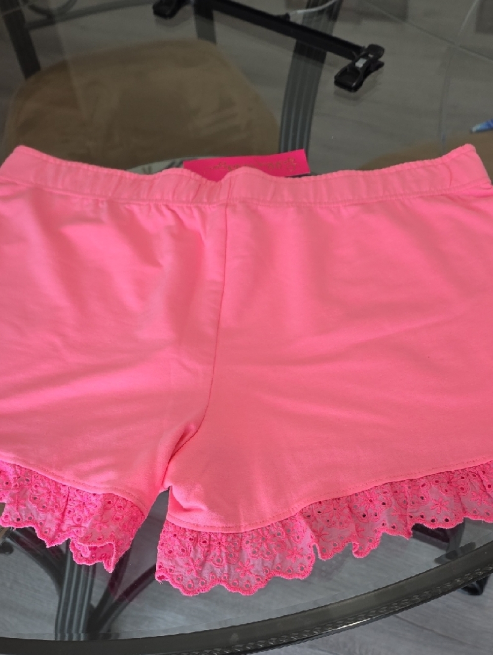 Lilly Pulitzer NWT Pink Ruffle Eyelet Shorts - Picture 6 of 9